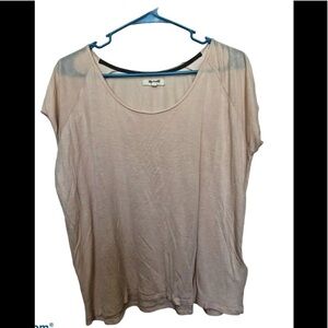 Madewell Women's Northside Vintage Tee‎ top t shirt 40171 Light Blush Pink XS